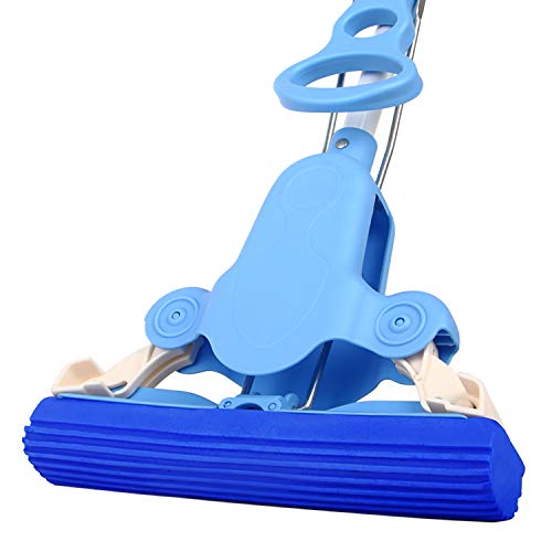 MR.SIGA Sponge Mop with Super Absorbent Sponge Head and Telescopic