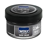 Woly Black Leather Shoe Cream Polish. Renews Color & Conditions Designer Leather Shoes, Freshens Color
