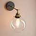 Permo Wall Sconce Vintage Industrial 1-Light Rustic Wall Mount Light Fixture with 7.9