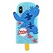 Ice Cream Stitch Case for iPhone X / 10,3D Cartoon Animal Cute Soft Silicone Rubber Character Blue Cover,Kawaii Animated Stylish Funny Cool Skin Cases for Boys Kids Child Teens Girls Guys (iPhone X)