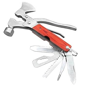 BAMBBLE 14 in 1 Multi Tools Multitool Hand Tool Security Multitools for Home Outdoor and Office. (Axe Hammer)