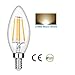 LEDERA Dimmable E12 LED Candelabra Bulb, 40W Halogen Bulbs Equivalent, Warm White 2700K, 6-Pack