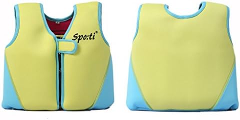 Genwiss Child Yellow Life Jacket Floating Swim Beach Vest 18 months-2 Years (Weight:20-28lbs) and Swim Arms