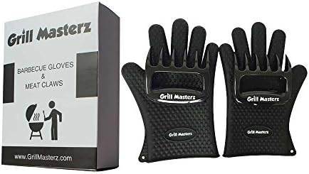 2 for 1 BBQ Box Set - Top of the Range Barbecue Box Set (Gloves and Meat Claws) from Grill Masters - Perfect for Cooking, Baking, Smoking and Grilling on Your BBQ