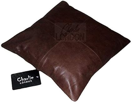 Charlie London 2 X Genuine 100 Vintage Leather Sofa Cushion