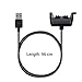 kwmobile USB Cable Charger Compatible with Garmin Vivosmart HR Plus/Approach X40 Cable - Charging Chord for Smart Watch - Black