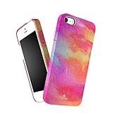 iPhone 5 5s SE case for girls, Akna Vintage Obsession Series High Impact Slim Hard Case with Soft Fabric Interior for iPhone 5 5s SE[Abstract Water Color](U.S)