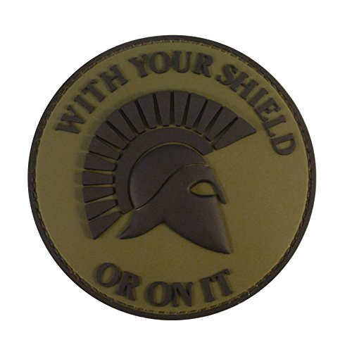 Olive Drab Spartan Helmet with Your Shield OR ON IT OD Green Morale PVC Rubber Touch Fastener Patch