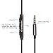 Kinbashi Noise Cancelling Earbuds with Microphone Volume Control Stereo In-Ear Wired Earphones Universal Noise Isolating Earbuds Headphones for iPhone Samsung Motorola Smartphone PC 3.5mm Port (Black)