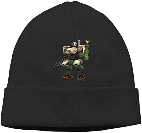 Men Women Bastion Overwatch Beanies Cotton Wool Caps Hats Fits Most Black