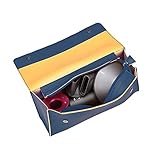 BUBM PU Leather Portable Travel Bag for Dyson Supersonic HD01 Hair Dryer,Fashion Zipper Moistureproof Anti-scratch Dustproof Shockproof Protection Organizer Travel Storage Case (Blue)