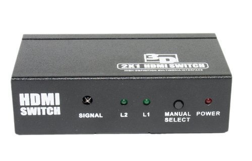 Sl2102 Is a 2 Port Hdmi Switch2x1 Support Hdmi 1.3v (Two Input to One Outputs) Make in Metal Black.with it You Can Switchover in 2 Different Input Resources Audio & Video As You Like At the Same Time