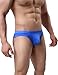 Ekouaer Men Briefs Underwear Ice Silk Wide Waistband Triangle Bikini Briefs 3 Pack, Blue, XL