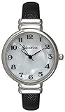 Women's Classic Snake Style Easy Read Bangle cuff Watch-Black