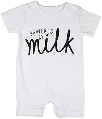 Newborn Cute Cartoon Animal Letter Baby Boys Girls Cotton Short Sleeve Romper (19-24 months, 2)