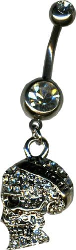 Body Fashion Surgical Steel Belly Button Ring (Ghost Shaped)