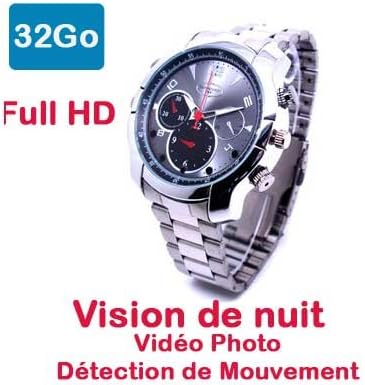 Montre Camera Cachee Espion Full Hd 1920x1080 Vision Nocturne Detection De Mouvement Course 32 Go Amazon Fr Photo Camescopes
