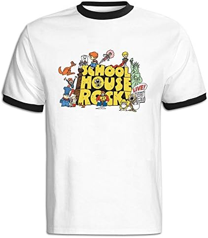 Stammer School House Rock Men's Color Block T Shirt Unique Funny