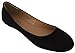 Womens Ballerina Ballet Flat Shoes Solids & Leopards 8, Black Micro Suede 8600