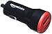 AmazonBasics Dual-Port USB Car Charger Adapter for Apple and Android Devices, 4.8 Amp, 24W, Black and Red primary