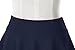 Urban CoCo Women's Basic Versatile Stretchy Flared Casual Mini Skater Skirt (X-Large, Navy Blue)