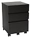 Essentials File Cabinet - 3-Drawer Wheeled Mobile Pedestal Cabinet, Espresso (ESS-1030-ESP)