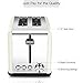 Toaster 2 Slice, Retro Small Toaster with Bagel, Cancel, Defrost Function, Extra Wide Slot Compact Stainless Steel Toasters for Bread Waffles, Cream