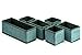 Set of 6 Fabric Drawer/Dresser Organizer Baskets, Foldable Storage Cubes, Closet Collapsible organizing Bins/Boxes, Perfect for Bras, Socks, Panties, Scarves, Tights, Bikinis, etc. (Earthy Teal)