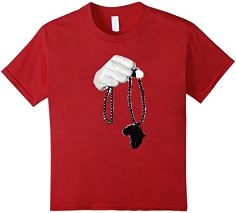 Kids African American - African fist necklace - T-shirt 10 Cranberry
