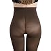 MANZI 2 Pairs Run Resistant Control Top Panty Hose Opaque Tights(X-large,Coffee)