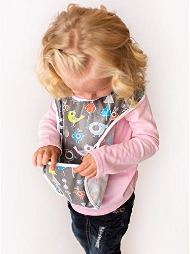 Waterproof Toddler Baby Bibs, 2 Pack Gift Set, Soft Extra Large Feeding Reflux Drool Teething Bibs, Triple Adjustable Snap Buttons, Washable, 6-36 Months, Boys and Girls