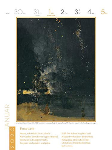 Literaturkalender Kunst 2020 Literarischer Wochenkalender 1 Woche 1 Seite Literarische Zitate Und Bilder 24 X 32 Cm Amazon De Korsch Verlag Bucher