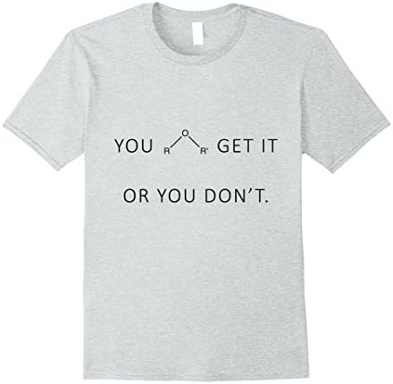 Mens Ether Funny Chemistry T-Shirt Large Heather Grey