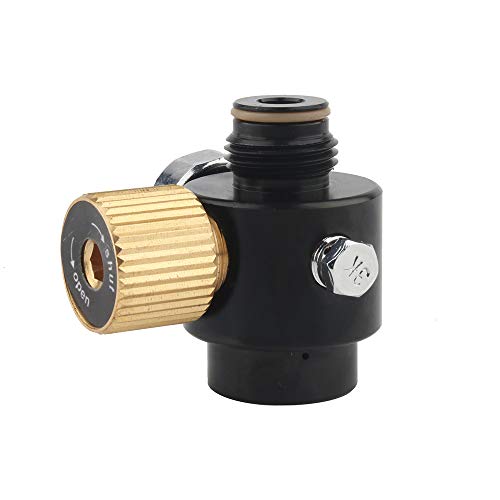 Gurlleu Adjustable PCP Paintball Tanks Regulator 0.825-14 NGO Output Thread Compressed Air Valve Gauge (0-2000 PSI) - Thumbnail 3
