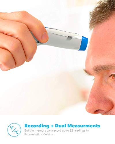 Equinox Digital Thermometer Non Contact Infrared Forehead - 3-Modes Body/Surface/Room Temperature Reading Device - Baby Thermometer - LCD Display Infrared Thermometer - CE Approved