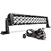 LED Light Bar AUTOSAVER88 16 Inch LED Work Light 4D 144W with 8ft Wiring Harness Kit, Straight Fish Eye Lens 12000Lumens Offroad Automotive Spot & Flood Combo Beam