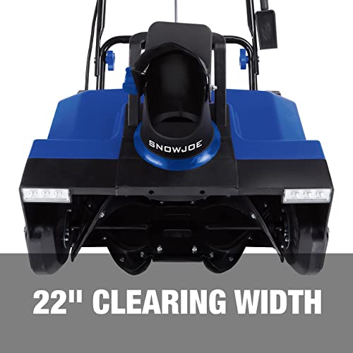Snow Joe SJ627E Electric WalkBehind Snow Blower w/ Dual LED Lights, 22