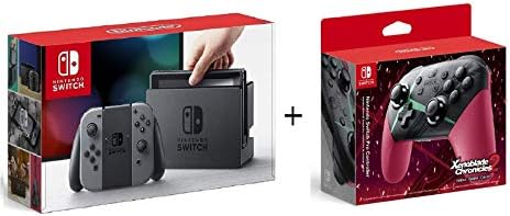 Nintendo Switch Console Grey With Pro Controller - Xenoblade Chronicles 2 Edition