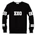KPOP EXO Black Sweater Long Sleeve Hoody Pullover Sweatershirt