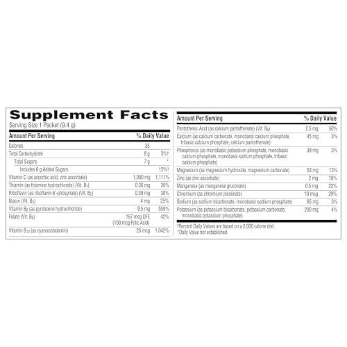 EMERGEN-C 1000MG VITAMIN C IMMUNE SUPPORT POWDER TANGERINE 30CT INCLUDES ZINC, MANGANESE, 7 B VITAMINS AND ELECTROLYTES FOR BACK TO SCHOOL ESSENTIALS