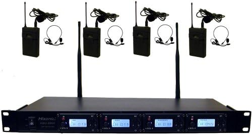 Hisonic HSU8900L 100-Channel Wireless Microphone System with Lapels and Headsets