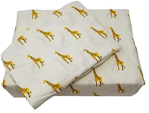 African Safari Giraffe 4pc King Size Microfiber Sheet Set
