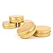 TMO 2oz 60G Aluminum Tin Jars Screw Top Metal Tin Cans Round Jars Bulk Food Tins Aluminum Tin Containers Candle Travel Tins Cosmetic Jar Container(Gold,10 Pack)
