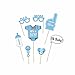 Baby Shower Party Decorations Set for Boy - Perfect All in One Supplies Bundle, It's A BOY Banner, Mommy to Be Sash, Cute Photo Booth Props, 6/6'' Pom Poms [Blue, Light Blue, White], 10 Balloons