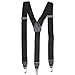 Boxed Joseph Abboud Suspenders, Solid Black, One Size