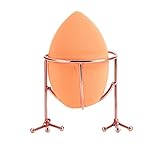 Hestya Makeup Sponge Holder Egg Sponge Stand Puff Display Stand Dryer Rack Makeup Sponge Support (Sponge is not included), 2 Pieces, Rose Gold