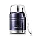 SOMIGA Insulated Stainless Steel Food Jar with Folding Spoon,Bag-Vacuum Double Walled BPA Free,Unbreakable,Leak Proof 17 OZ Storage Container (Gold)
