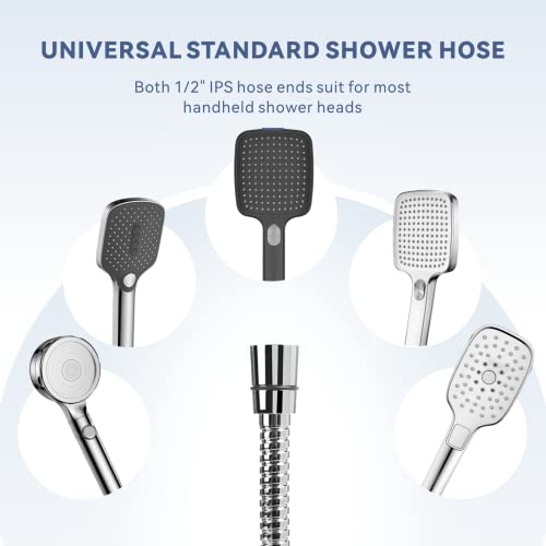 180CM Extra Long Shower Hose, Baytion 360°Anti-twist 304 Stainless Steel Handheld Shower Hose for Shower/Sitz Bath【Leak-proof & Anti-erosion】