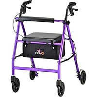 NOVA Vibe 6 Rollator Walker, Purple