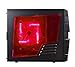Apevia X-Hermes ATX Mid Tower Gaming Case with 5 Fans, Large Red Side Window, Front USB2.0/USB3.0/Audio Ports, Hard Drive Hot-Swap Bay - Red